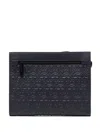 Ferragamo Gancini Clutch Bag In Blue