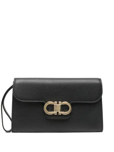 Ferragamo Double Gancini Clutch In Multi