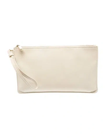 Pre-owned Ferragamo Gancini Clutch In Neutral