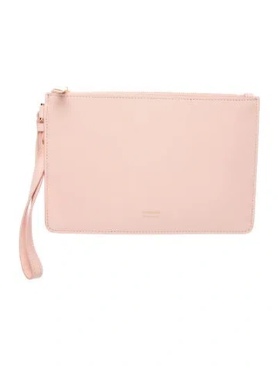 Pre-owned Ferragamo Gancini Clutch In Pink