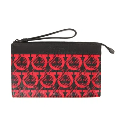 Pre-owned Ferragamo Gancini Color Leather Clutch Bag () In Multi
