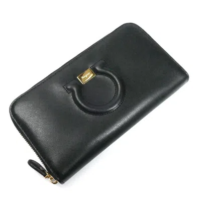 Pre-owned Ferragamo Gancini Color Leather Long Wallet (bi-fold) ()