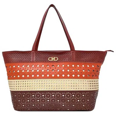 Pre-owned Ferragamo Gancini Color Leather Tote Bag () In Multi