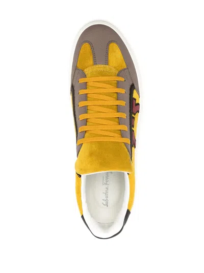 FERRAGAMO FERRAGAMO GANCINI COLOUR-BLOCK SNEAKERS