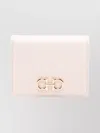 Ferragamo Gancini Compact Bifold Wallet In Pink