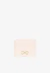 Ferragamo Gancini Compact Leather Wallet In Pink