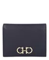 Ferragamo Gancini Compact Wallet In Black