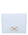 Ferragamo Gancini Compact Wallet In Blue