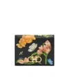 Ferragamo Gancini Leather Compact Wallet In Black
