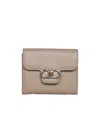 Ferragamo Gancini Leather Wallet In Brown