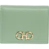 Ferragamo Gancini Compact Wallet In Green