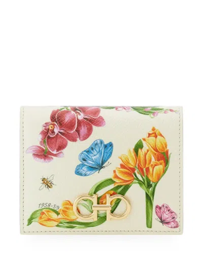 Ferragamo Gancini Compact Wallet In Multi