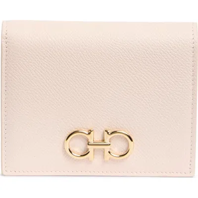 Ferragamo Gancini Compact Wallet In Pink