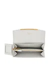Ferragamo Gancini Continental Leather Wallet In White