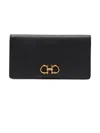 Ferragamo Zip Pocket Gancini Wallet In Black