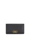 Ferragamo Gancini Continental Wallet In Black