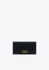 Ferragamo Gancini Continental Wallet In Black