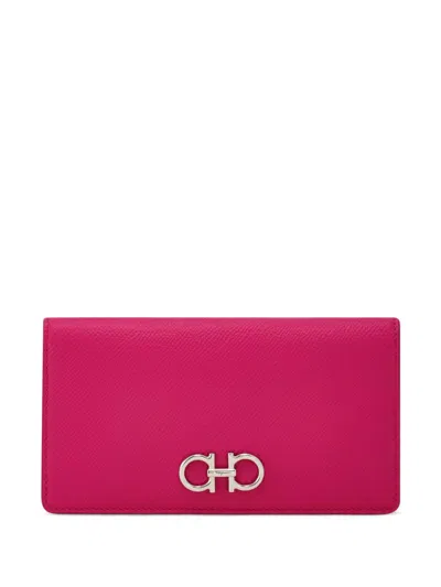 Ferragamo Gancini Continental Wallet In Pink