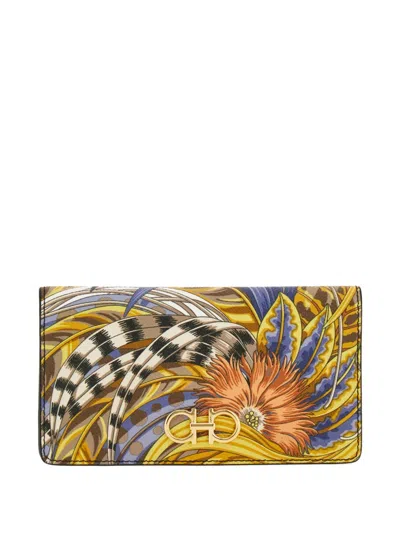 Ferragamo Gancini Continental Wallet In Yellow