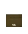 Ferragamo Gancini Credit Card Holder In Green