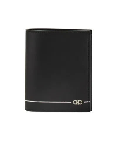 Ferragamo Gancini Credit Card Holder In Black