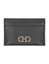 Ferragamo Gancini Card Holder In Black