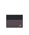 Ferragamo Gancio Print Textured Leather Card Case In Brown