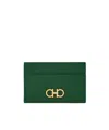 Ferragamo Gancini Credit Card Holder In Green