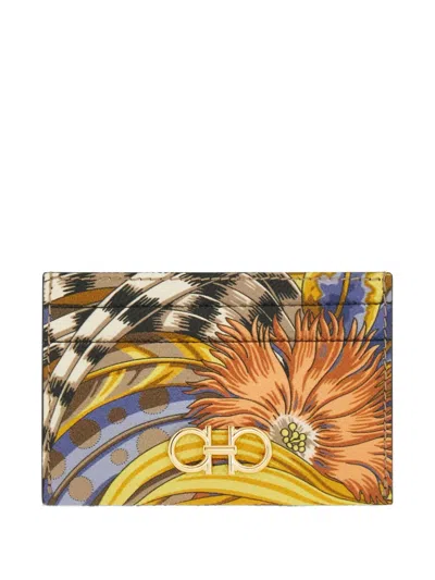 Ferragamo Gancini Credit Card Holder In Multi