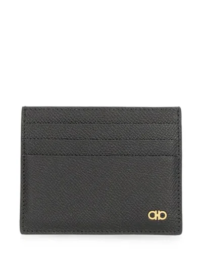 Ferragamo Gancini Credit Card Holder In Black