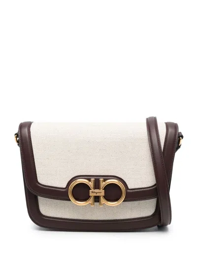 Ferragamo Gancini Crossbody Bag In Neutrals