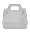 Ferragamo Gancini Crystal Decoration Small Single Shoulder Bag In Gray