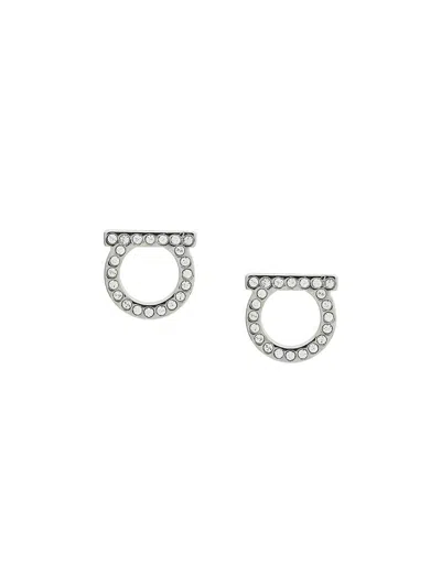 FERRAGAMO Ferragamo Gancini Crystal Earrings