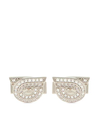 Ferragamo Man Gancini Cufflinks In Palladium
