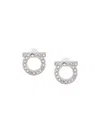 Ferragamo Gancini Crystals Large Earrings