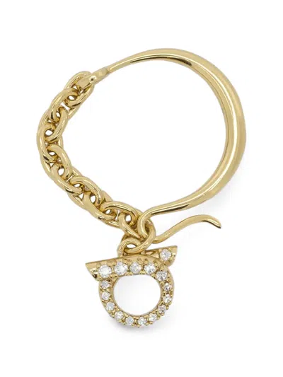Ferragamo Gancini Crystal-embellished Necklace In Gold