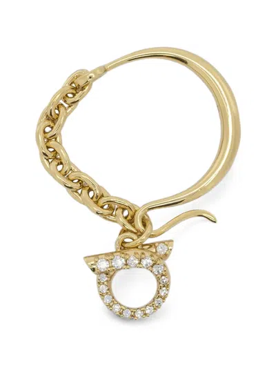 Ferragamo Gancini Crystal-embellished Necklace In Gold