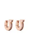 Ferragamo Gancini Crystal Hoop Earrings