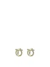 Ferragamo Crystal Embellished Stud Earrings In Gold