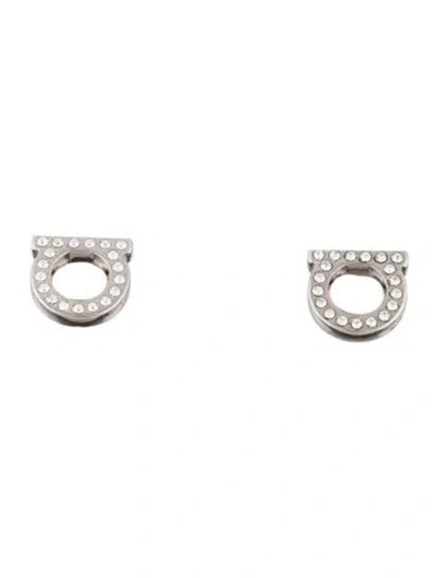 Pre-owned Ferragamo Gancini Crystals Earrings In Multicolor