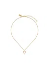 Ferragamo Necklace With Gancini Charm In Brass In Metallic