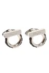 Ferragamo Gancini Cuff Links In Metallic