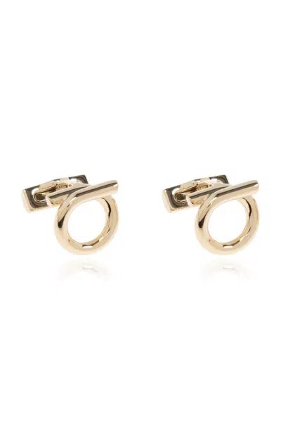 Ferragamo Gancini Cufflinks In Gold