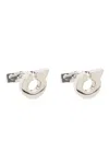 Ferragamo Gancini Cufflinks In Metallic