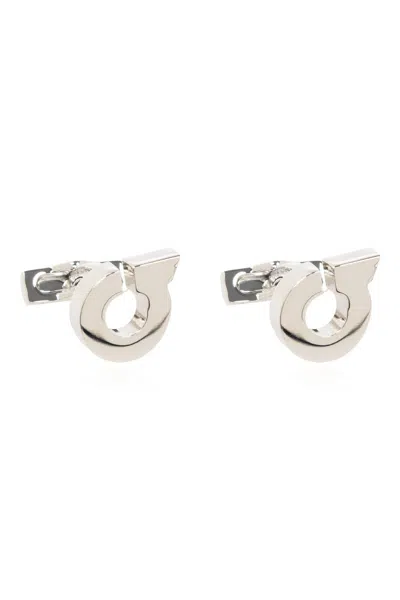 Ferragamo Gancini Cufflinks In Metallic