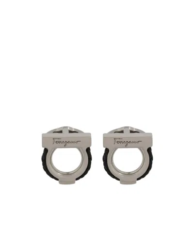 Ferragamo Gancini Cufflinks In Gray