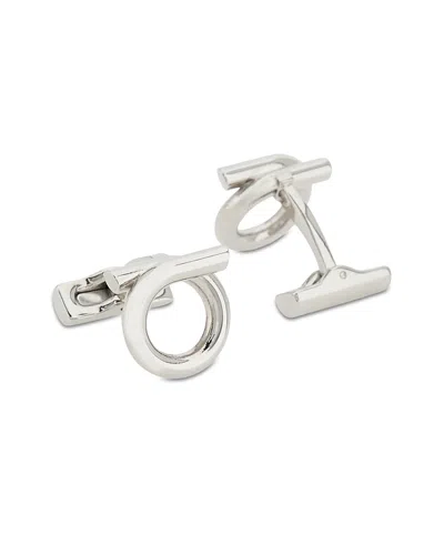 Ferragamo Gancini Cufflinks In Metallic