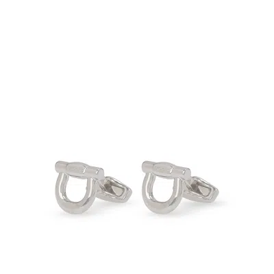 Ferragamo Gancini Cufflinks In Metallic