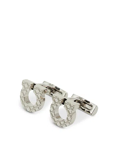 Ferragamo Gancini Cufflinks In Metallic