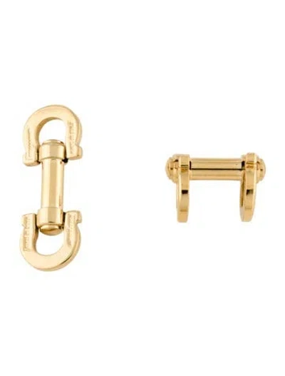 Pre-owned Ferragamo Gancini Cufflinks In Multi